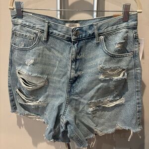 PacSun Light Blue Distressed Jean Shorts